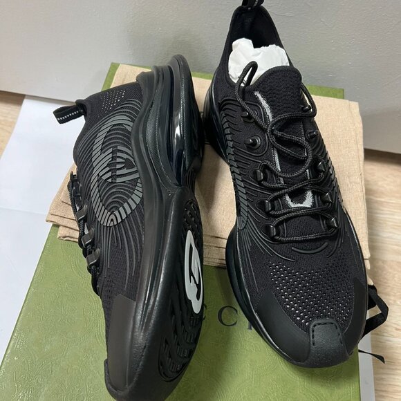 MEN Gucci Gucci Run Sneaker 'All Black' 714658-USM10-8442 - Picture 5 of 9